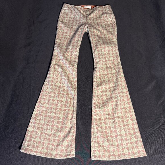 NWOT Free People Penny Pull On Printed Flare Jeans Sz 28 - Picture 4 of 14